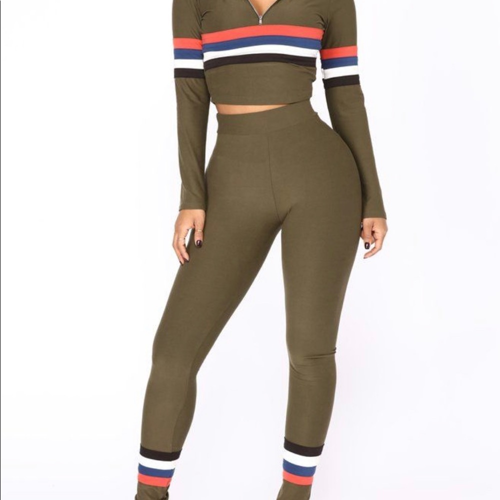 Olive Fashion Nova Lounge set